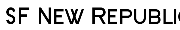 SF New Republic font preview